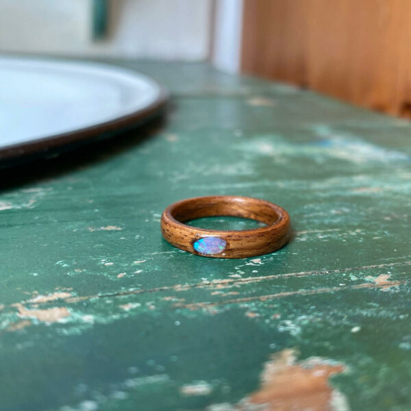 Custom houten verlovingsring - Afbeelding 5