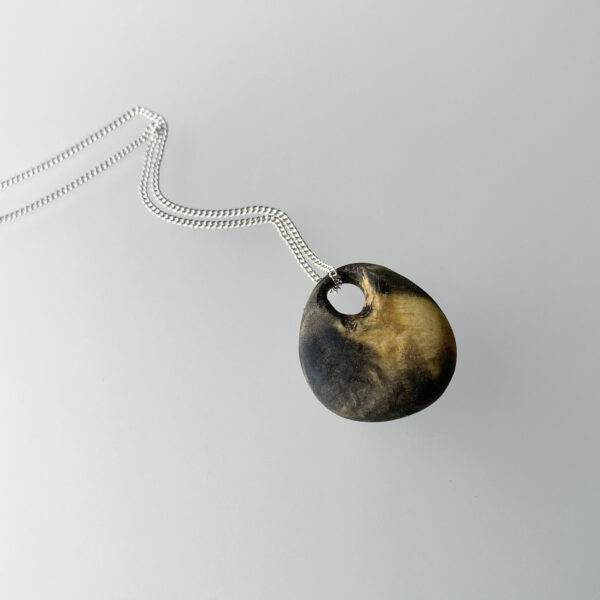 Buckeye burl witches' stone zilver