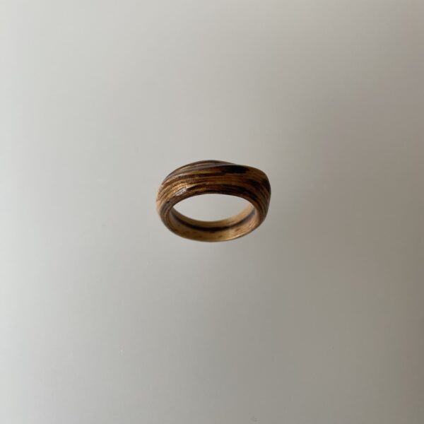 Zebrano statement ring (maat 18) - Afbeelding 4