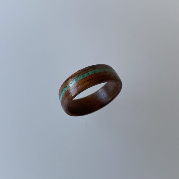 Notenhouten ring (maat 17.75) - Afbeelding 2