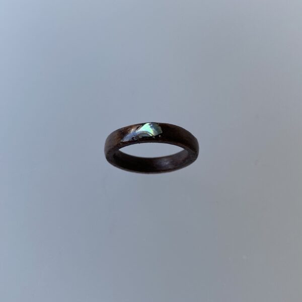 Notenhouten ring (maat 14.5) - Afbeelding 2