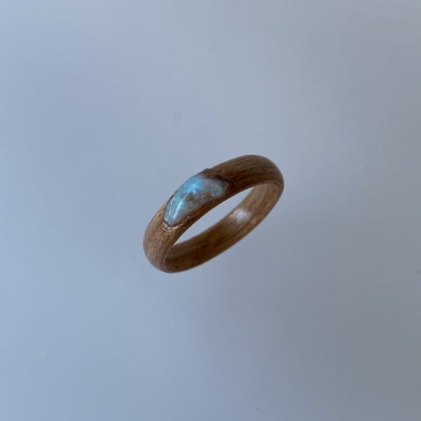 Kersenhouten ring (maat 17.9) - Afbeelding 4