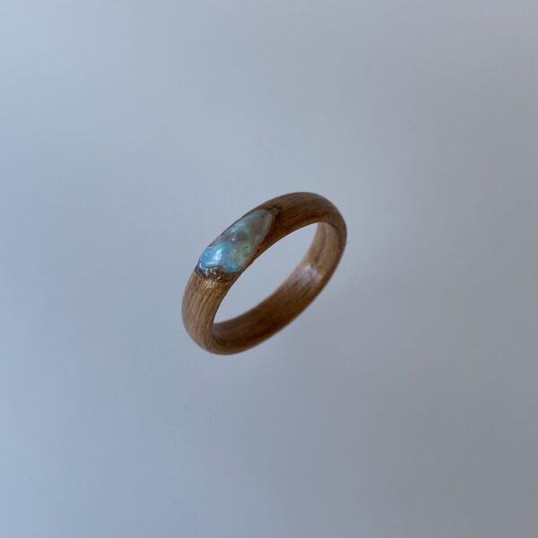 Kersenhouten ring (maat 17.9) - Afbeelding 2