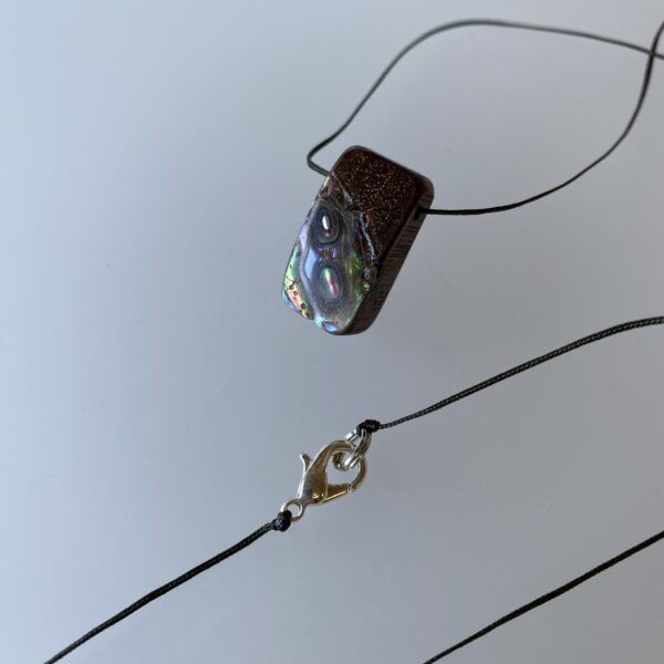 Teak hanger met abalone - Afbeelding 2